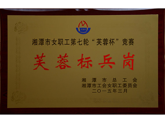 热烈祝贺【韶山恒旺】荣获“湘潭市芙蓉标兵岗”称号！